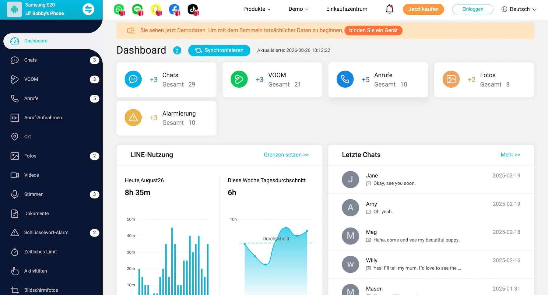KidsGuard for LINE Screenshot