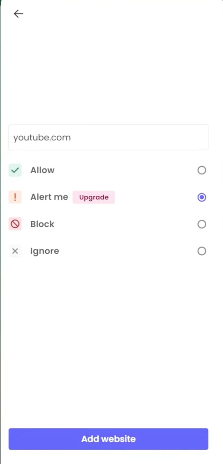 Qustodio Web-Filter Zusammenfassung mit aktiven Regeln