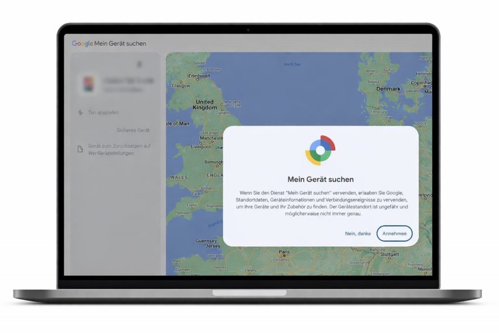 Android-Handy über Gmail bei Google Find My Device orten