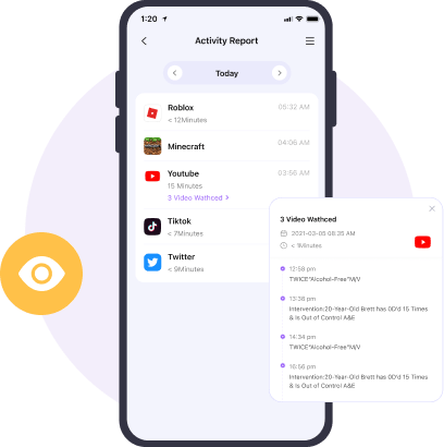 FamiSafe Aktivitätsbericht — Tagesübersicht der App-Nutzung im Eltern-Dashboard