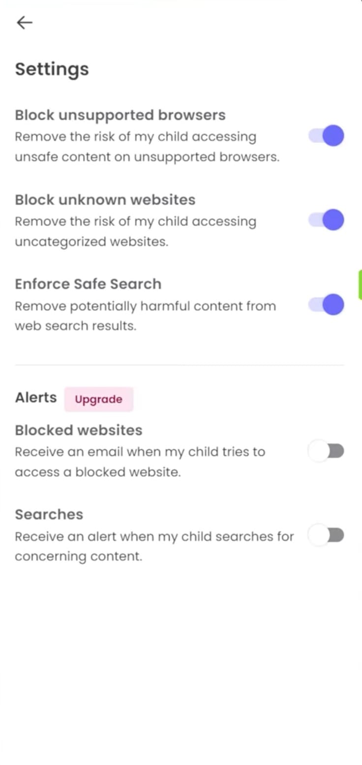Qustodio Web-Filter Ausnahmen und Whitelist-Einträge